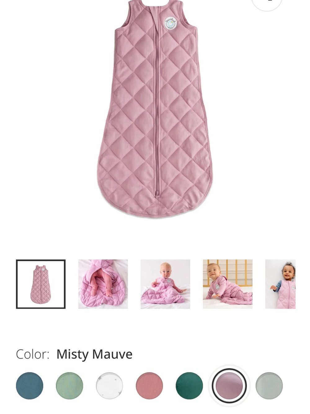 Misty Mauve Quilted Baby Sleep Sack - Dreamland